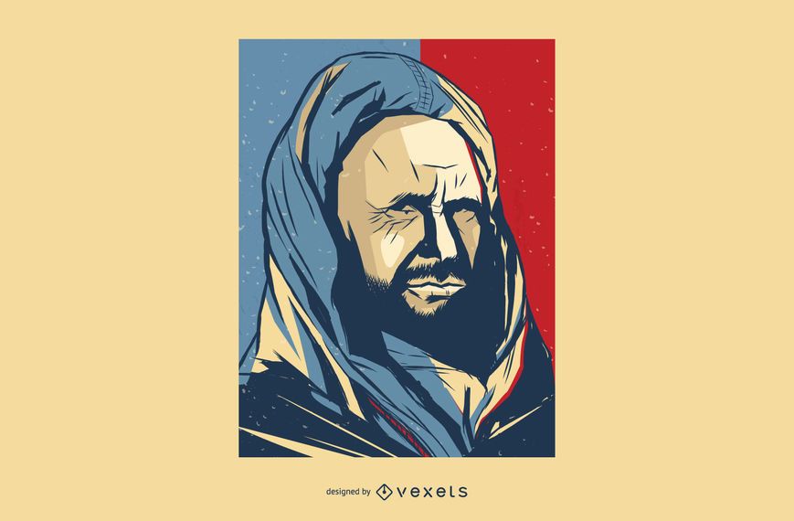 Hombre calvo en bata ilustración vectorial Hombre calvo en bata ilustración vectorial