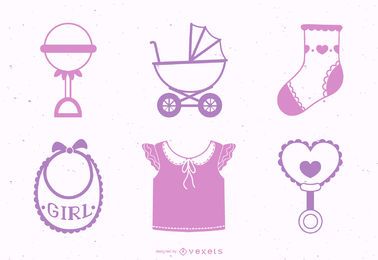 Baby Girl Design Element Pack Baby Girl Design Element Pack
