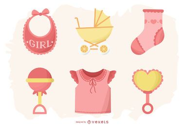 Cute Baby Girl Element Pack