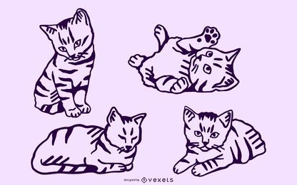 Kitten stroke set Kitten stroke set