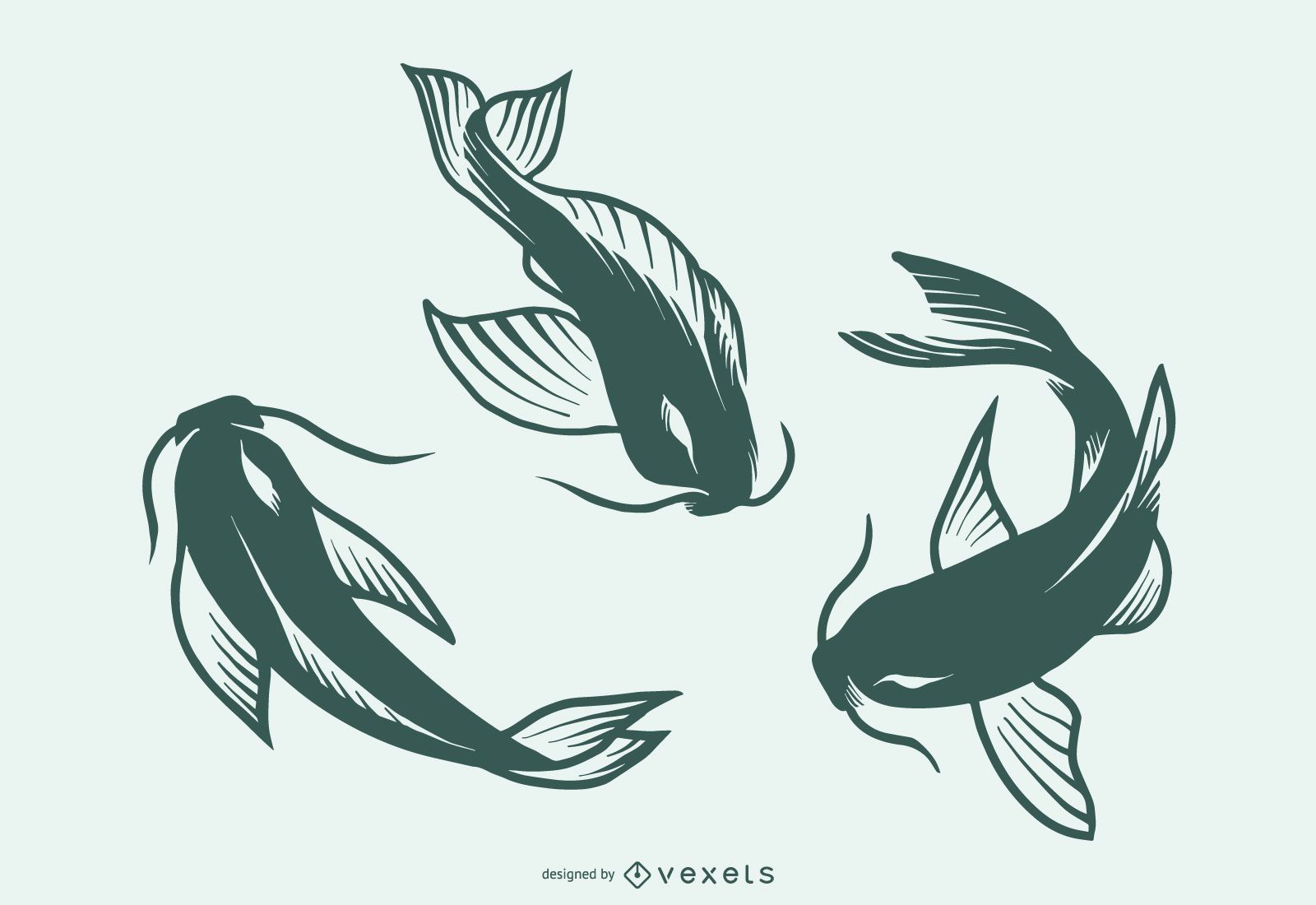 Fish Silhouette Tattoo Design Collection