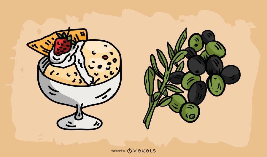 Italienischer Nahrungsmittelillustrations-Vektor-Satz Italienischer Nahrungsmittelillustrations-Vektor-Satz