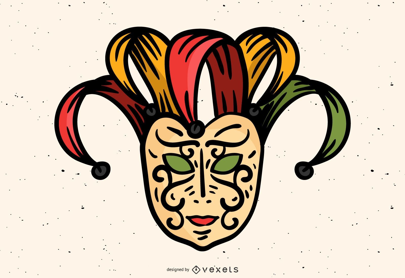 Design de máscara de carnaval veneziano