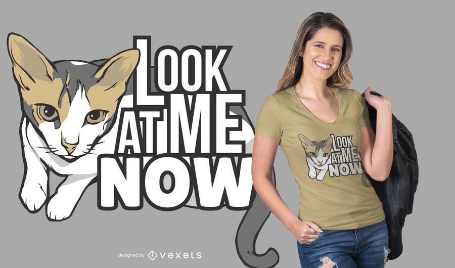 Look at meow t-shirt design Look at meow t-shirt design