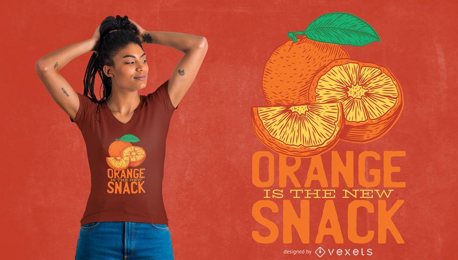 Orange snack t-shirt design Orange snack t-shirt design