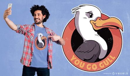 Sie gehen Möwe T-Shirt Design Sie gehen Möwe T-Shirt Design