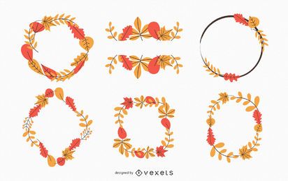 Autumn leaves wreaths collection Autumn leaves wreaths collection
