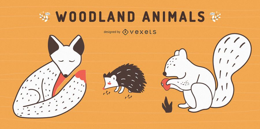 Woodland animals set Woodland animals set