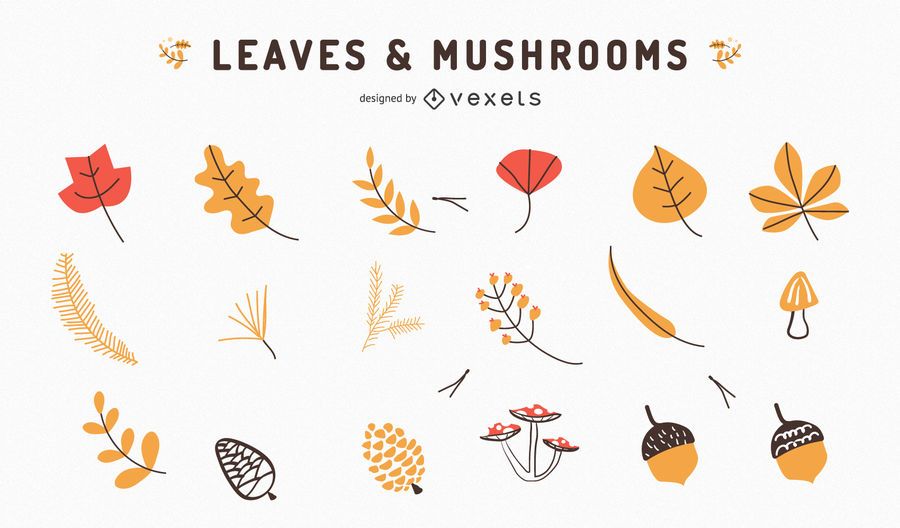 Autumn forest elements collection Autumn forest elements collection