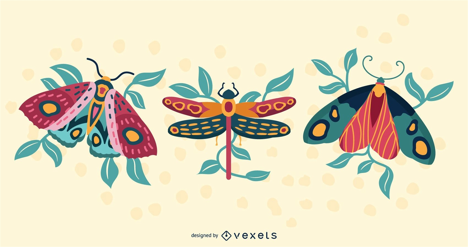 Ilustración de insectos artísticos