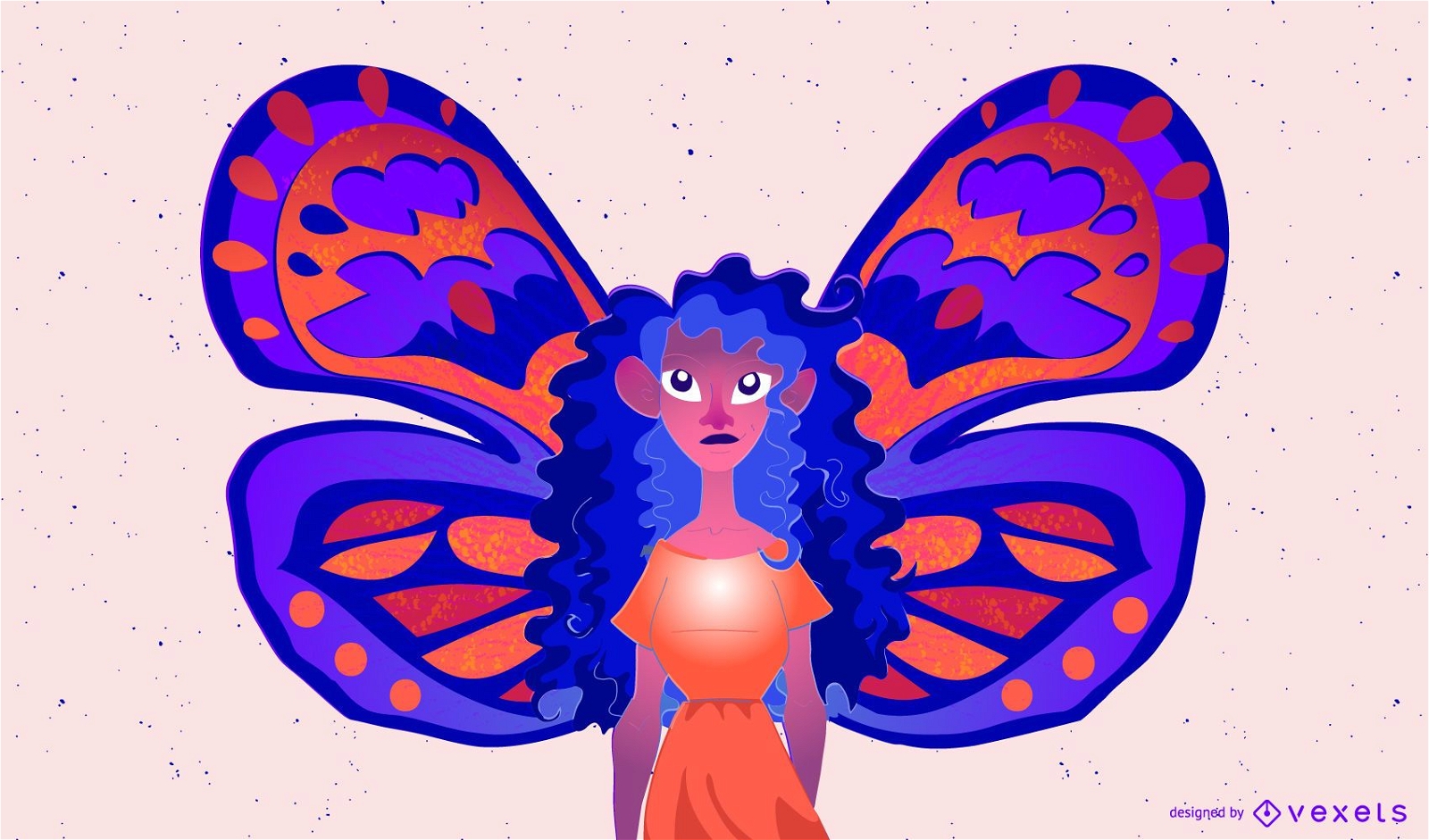 FAIRY FLY COLORFUL ILLUSTRATION