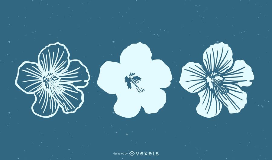 Minimal Flower Set Vector - Vector Download