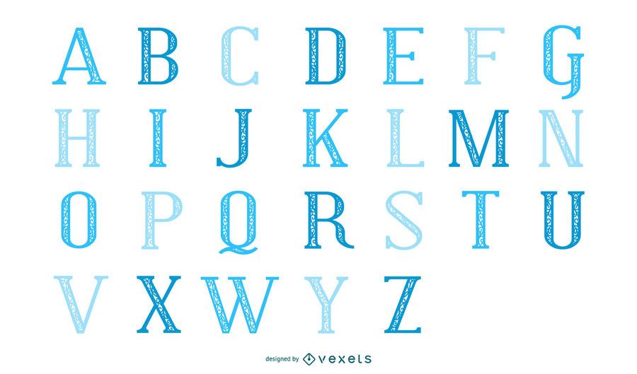 Classic Blue Letter Set Classic Blue Letter Set
