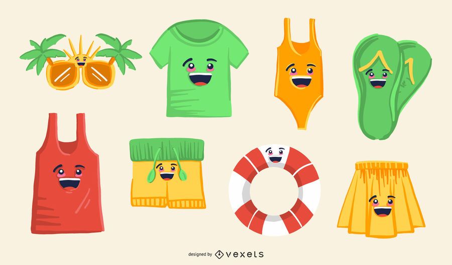 Set de Emojis de Verano Set de Emojis de Verano