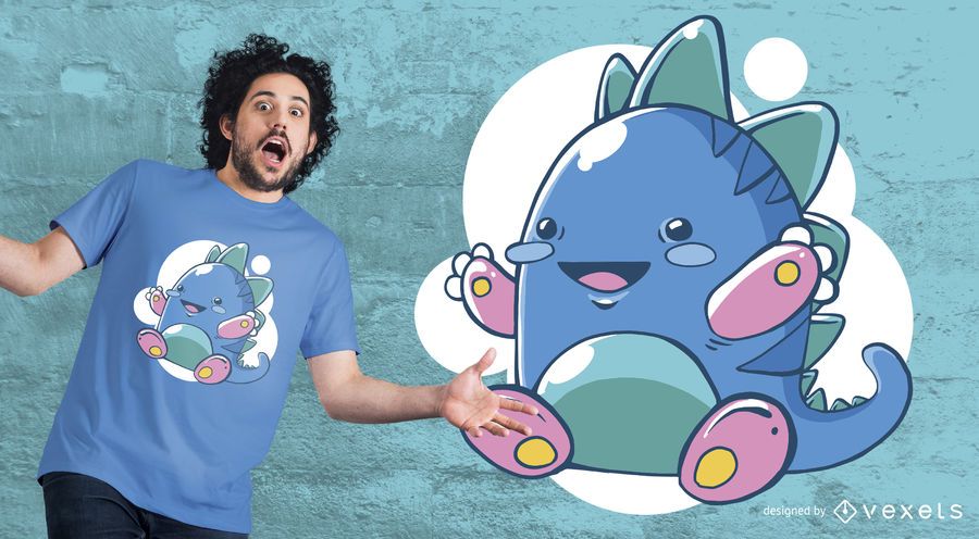 Diseño de camiseta de dinosaurio bebé. Diseño de camiseta de dinosaurio bebé.