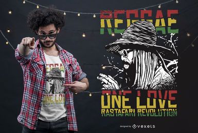 Diseño de camiseta Reggae One Love. Diseño de camiseta Reggae One Love.