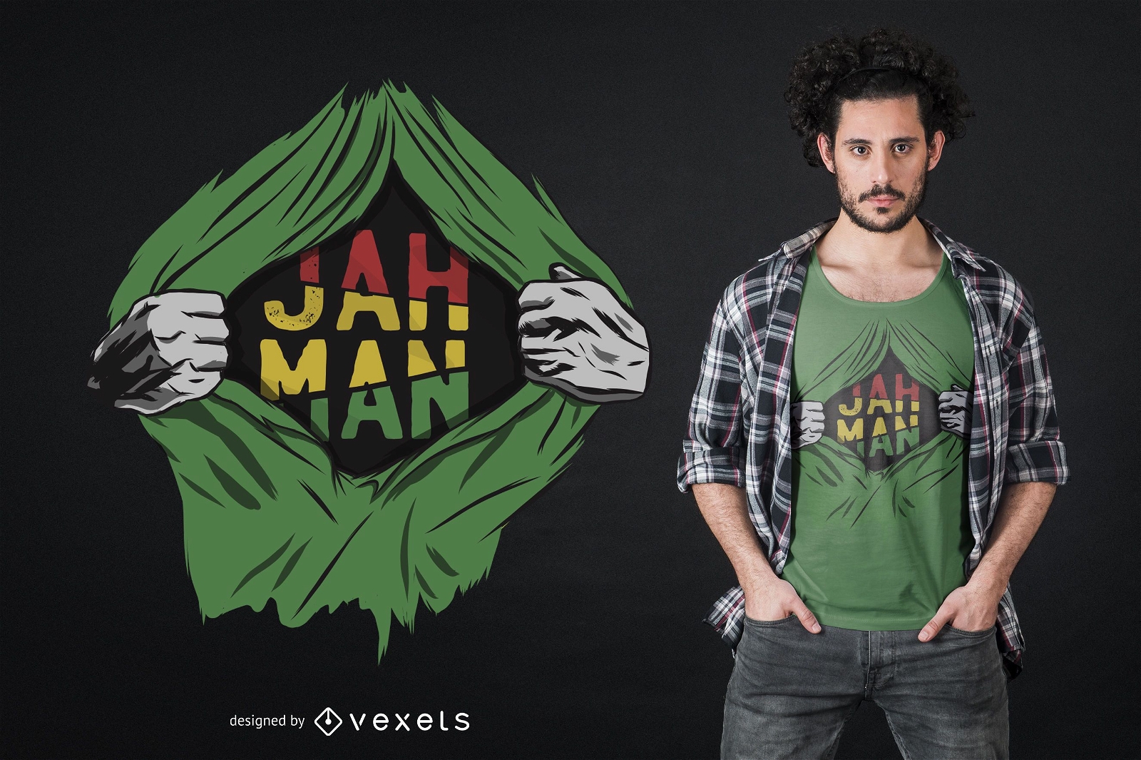 Design de camisetas rasgadas reggae