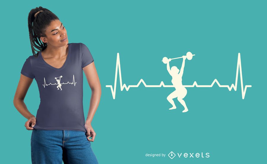 Workout Heartbeat T-shirt Design Workout Heartbeat T-shirt Design