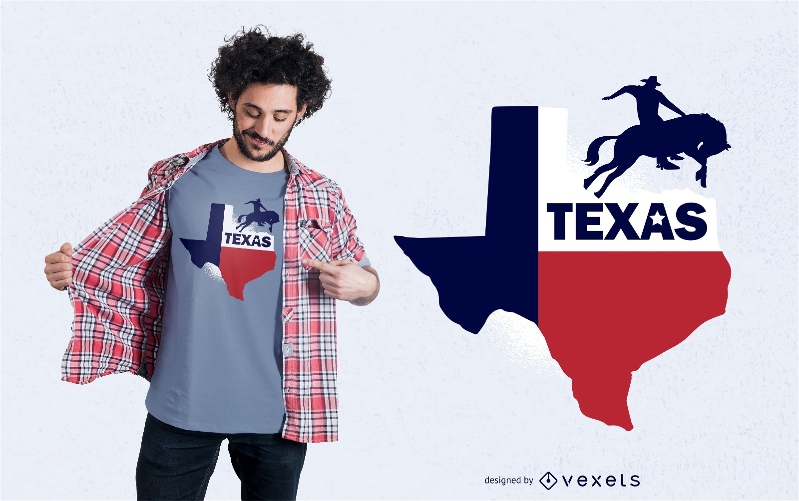 Design de camisetas do estado do Texas
