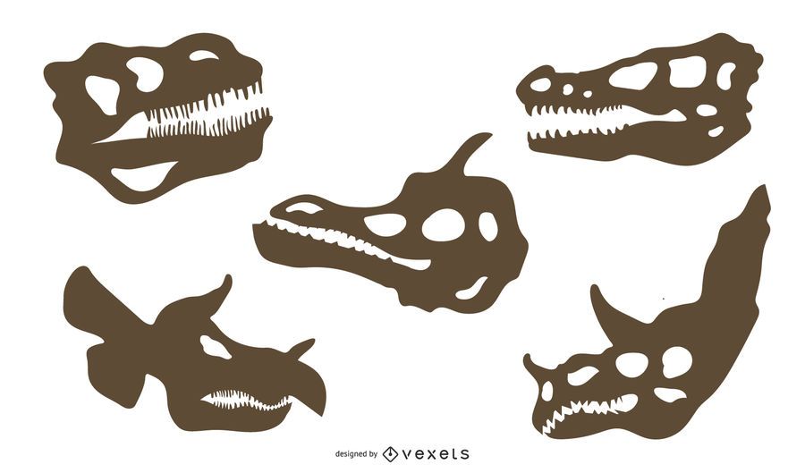 Silhueta de osso de dinossauro Silhueta de osso de dinossauro