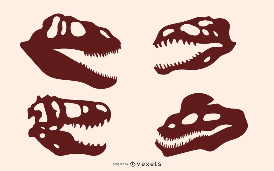 Dinosaur Bone Silhouettes Dinosaur Bone Silhouettes