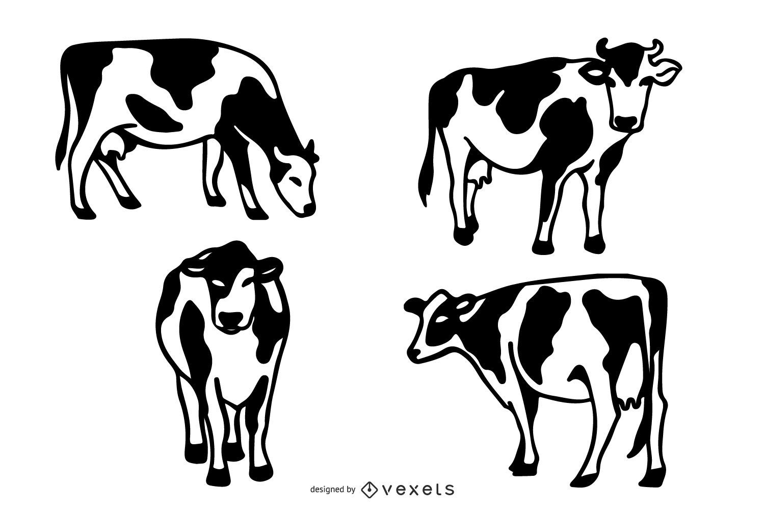 Doodle Cows Illustration