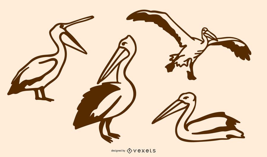 Juego de Doodle de Pelican Juego de Doodle de Pelican