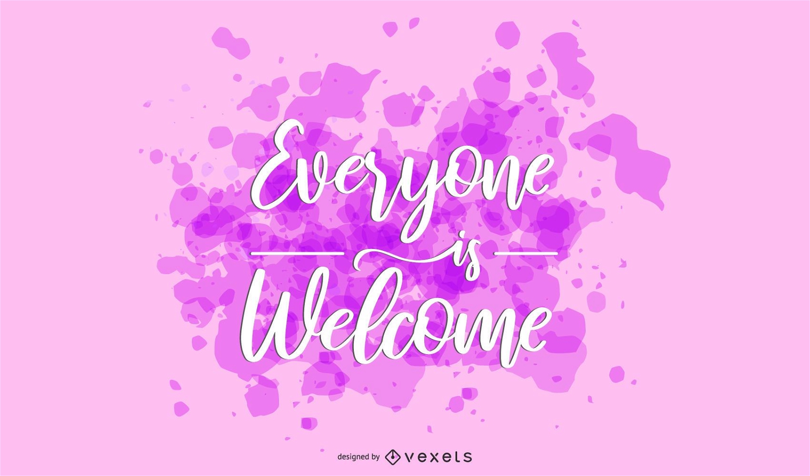 Everyone is Welcome Lettering Design