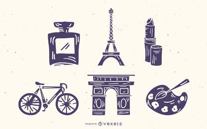French Elements Details Silhouette Set French Elements Details Silhouette Set