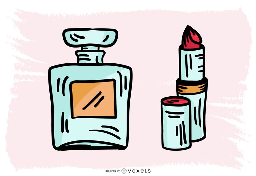 Hand Drawn French Makeup Design Hand Drawn French Makeup Design