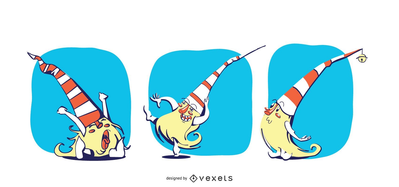 Gnomes Cartoon Vector Set