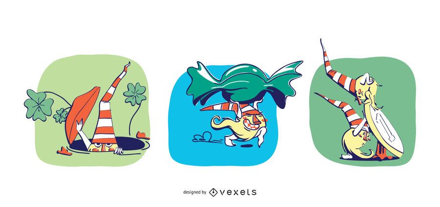 Mischievous Gnomes Illustration Mischievous Gnomes Illustration