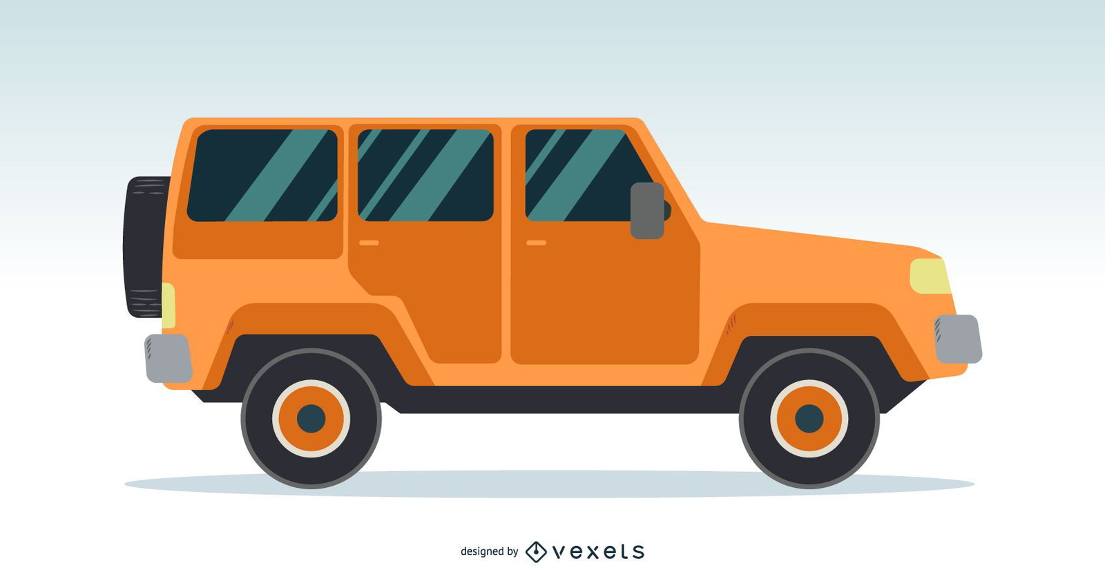 Jeep Side View Design - Vector Download