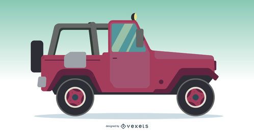 Vector de coche todoterreno Jeep Truck Vector de coche todoterreno Jeep Truck