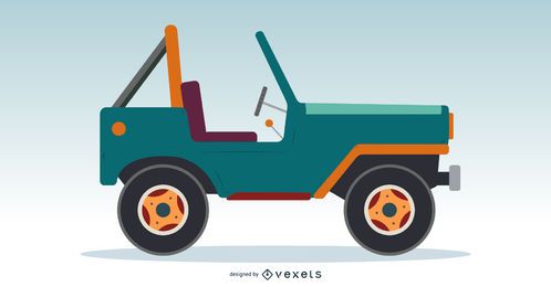 Desenho Vetorial de Jeep Clássico