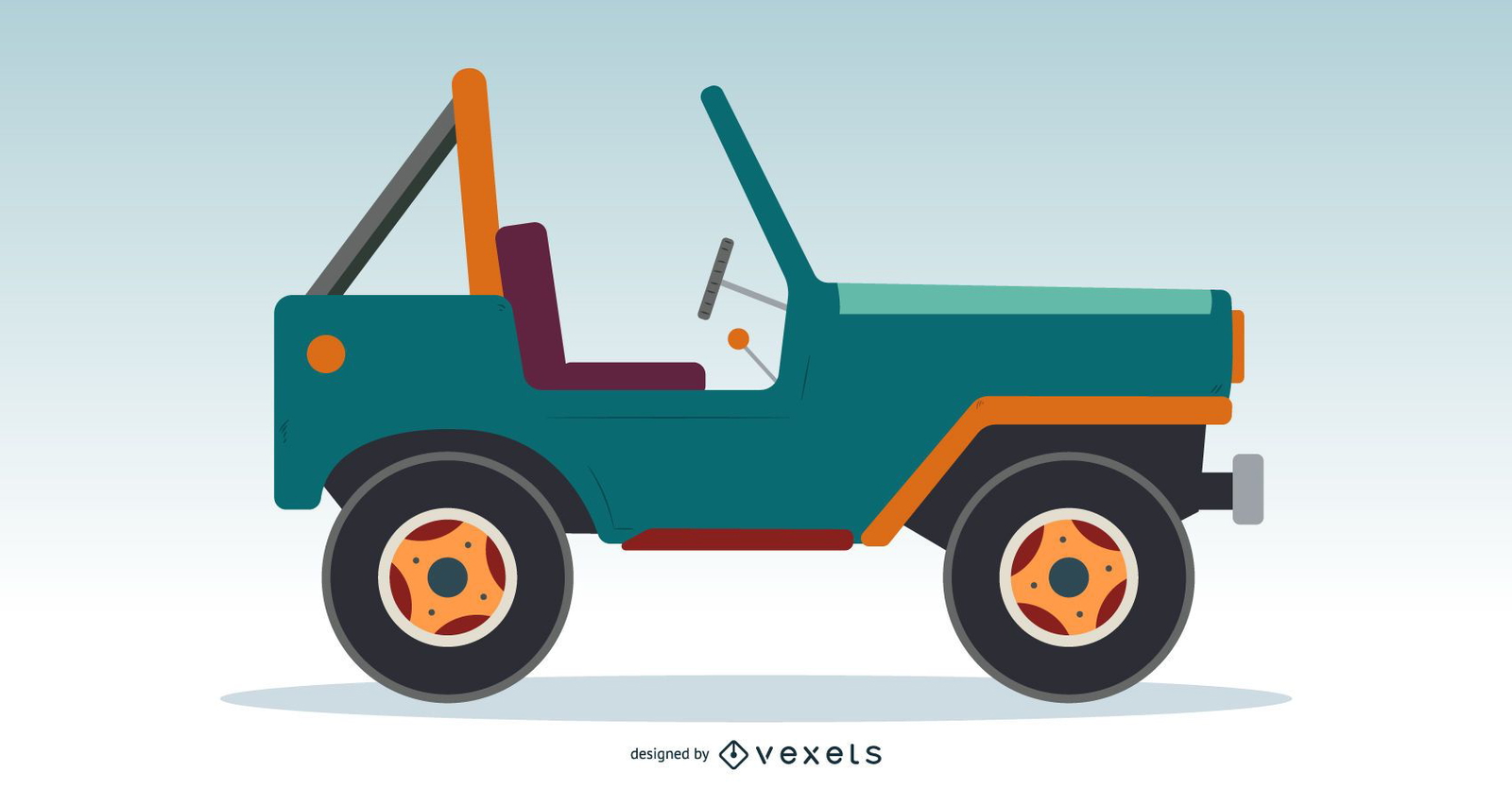 Diseño clásico de vectores de jeep