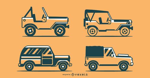 Coleção de vetores de veículos off-road