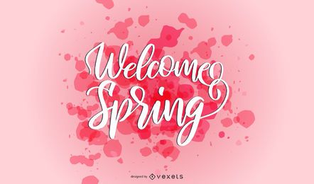 Letras de bienvenida primavera splash