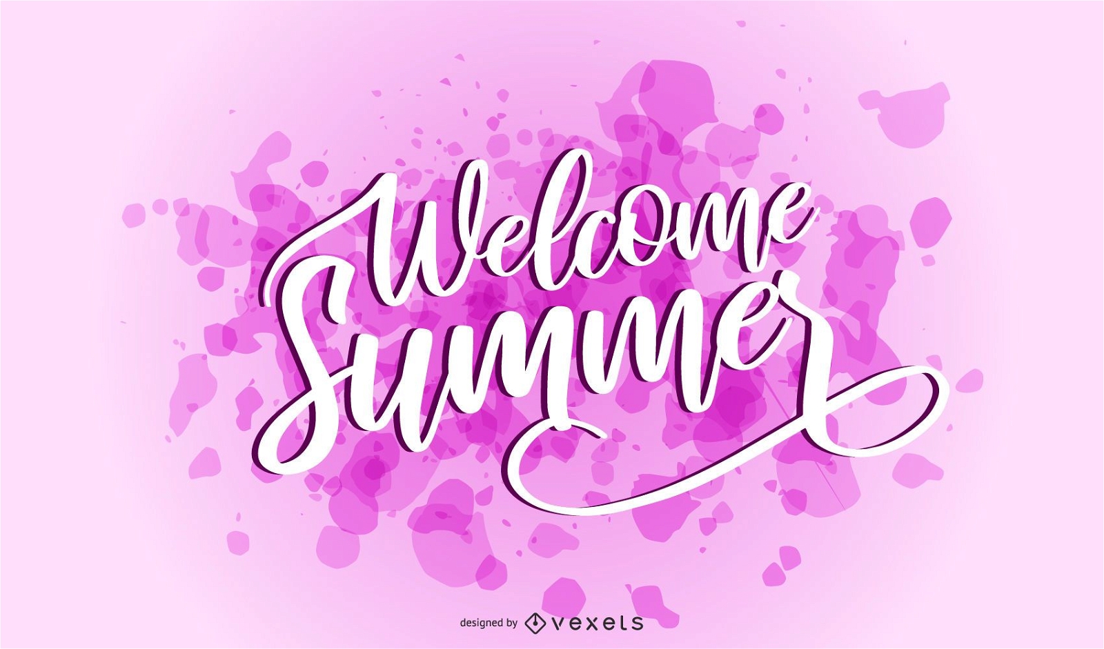 Welcome summer splash lettering