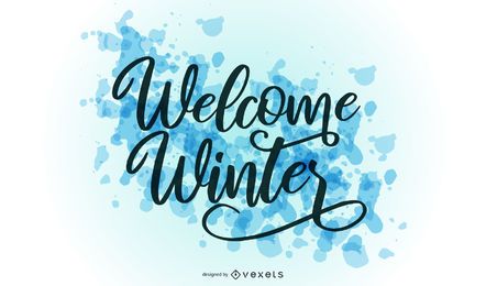 Bienvenido invierno splash letras Bienvenido invierno splash letras