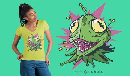 Verrückte Eidechse T-Shirt Design