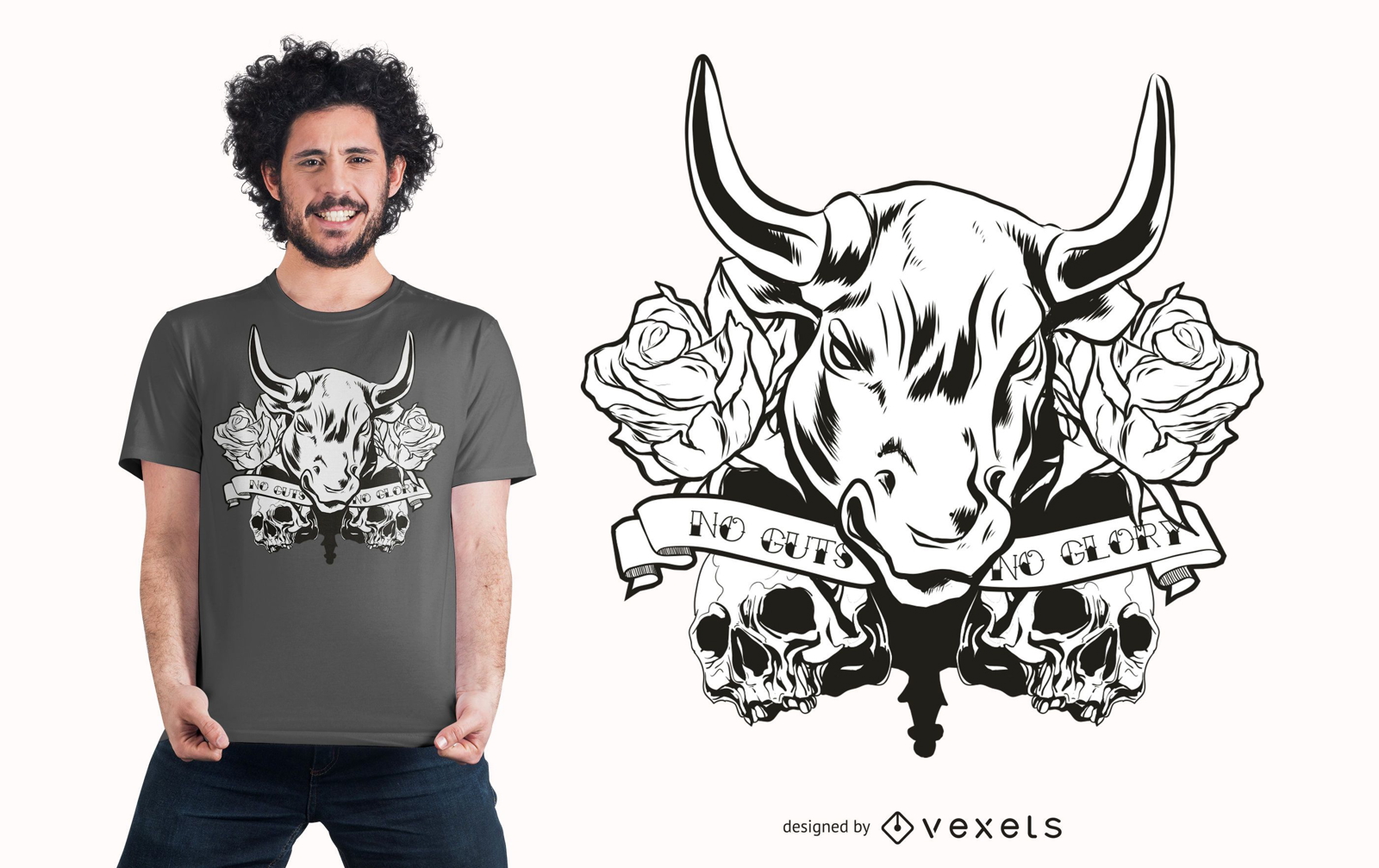 Diseño de camiseta Glory Bull