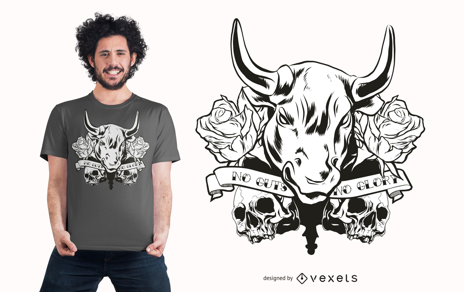 Dise?o de camiseta Glory Bull