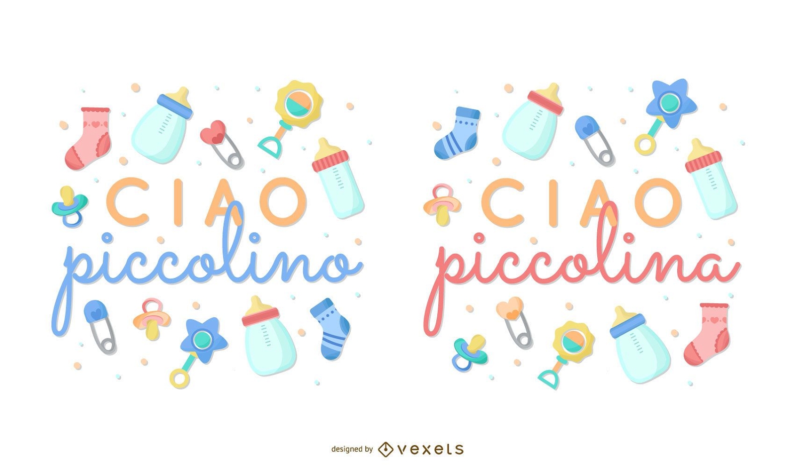 New Baby Italian Lettering Collection
