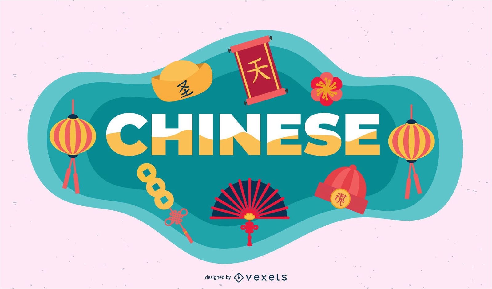 Chinese subject illustration