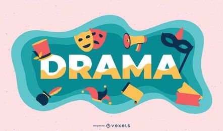 Ilustración de tema de drama