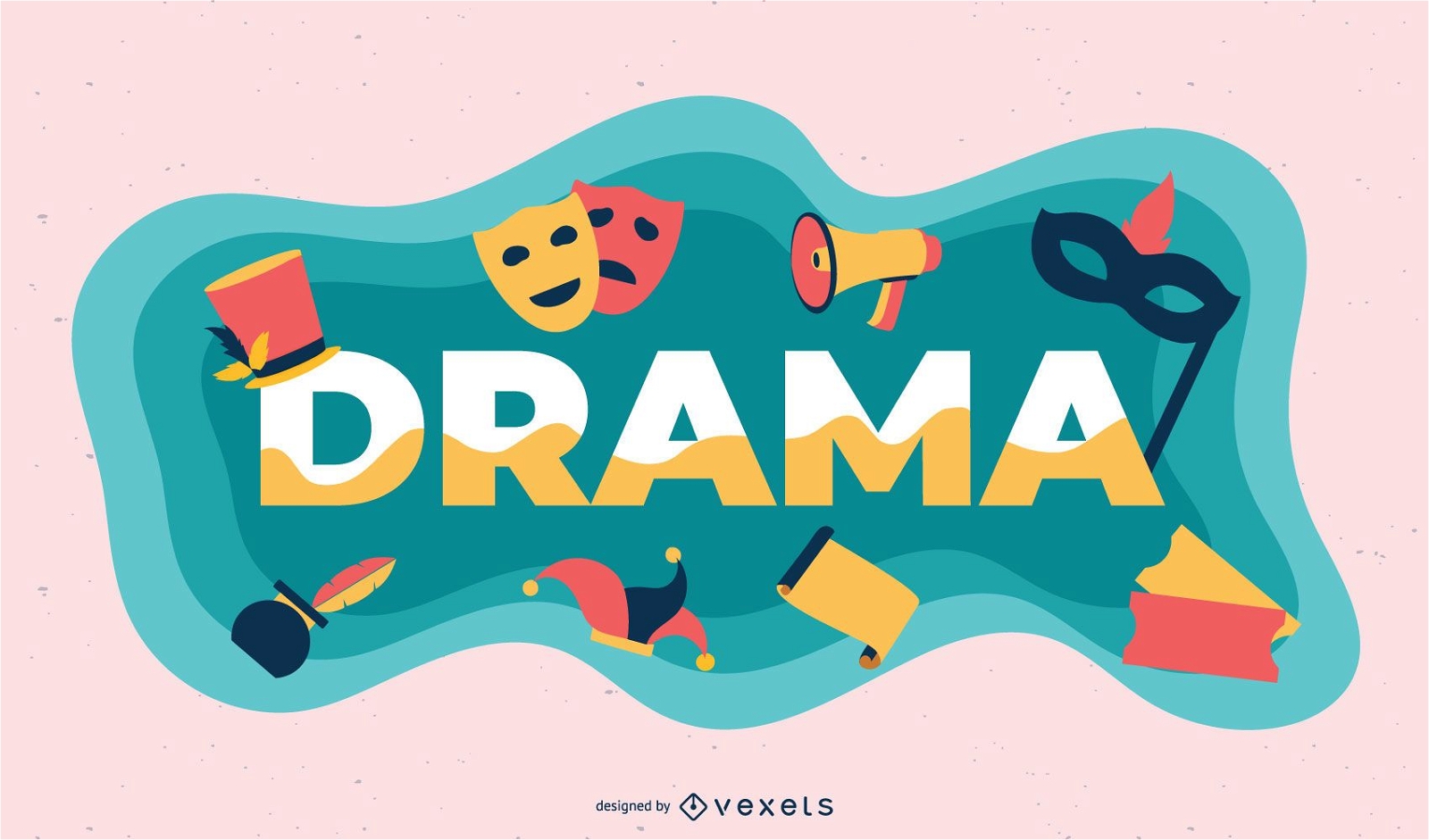 Drama Subject Illustration Vector Download