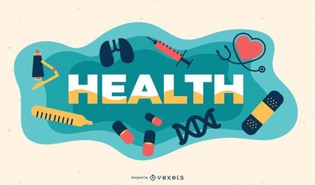 Ilustración de tema de salud