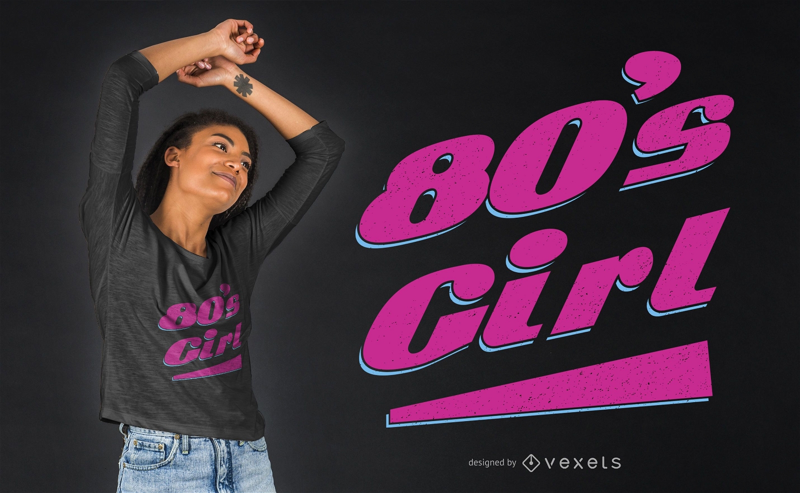 80's Girl T-shirt Design 