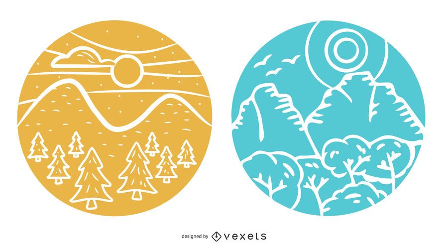 Landscape Badge Design Pack Landscape Badge Design Pack